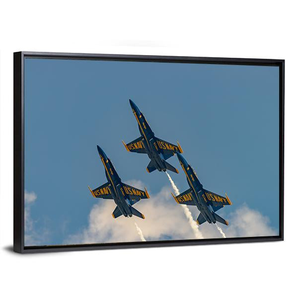 U.S.NAVY Blue Angles Canvas Wall Art-5 Horizontal-Gallery Wrap-22" x 12"-Tiaracle