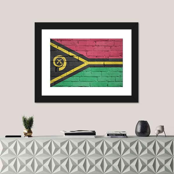 Vanuatu Flag Canvas Wall Art-1 Piece-Framed Print-30" x 20"-Tiaracle