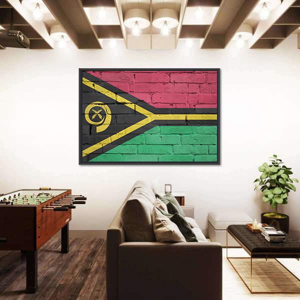 Vanuatu Flag Canvas Wall Art-5 Horizontal-Gallery Wrap-22" x 12"-Tiaracle