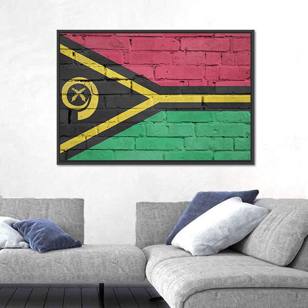 Vanuatu Flag Canvas Wall Art-5 Horizontal-Gallery Wrap-22" x 12"-Tiaracle