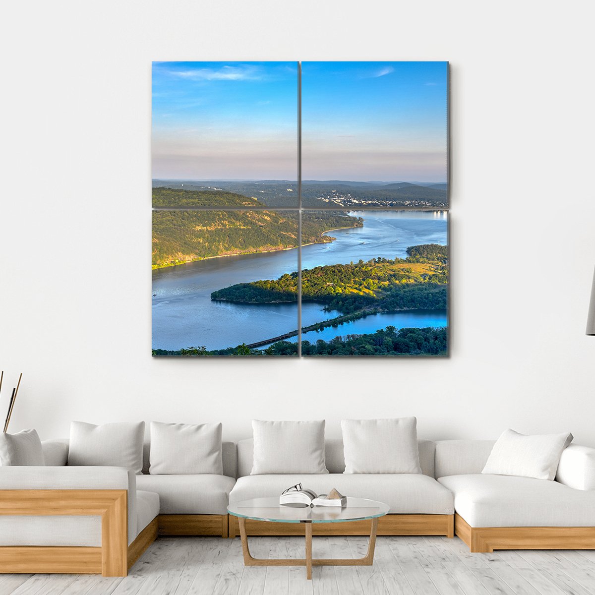 View From Bear Mountain Canvas Wall Art-4 Square-Gallery Wrap-17" x 17"-Tiaracle