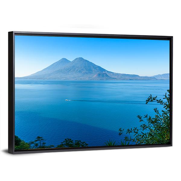 View From Lake Atitlan Canvas Wall Art-3 Horizontal-Gallery Wrap-25" x 16"-Tiaracle