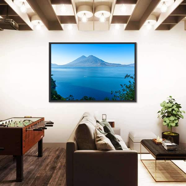 View From Lake Atitlan Canvas Wall Art-3 Horizontal-Gallery Wrap-25" x 16"-Tiaracle