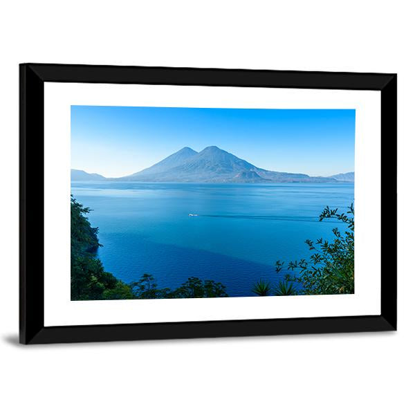 View From Lake Atitlan Canvas Wall Art-3 Horizontal-Gallery Wrap-25" x 16"-Tiaracle
