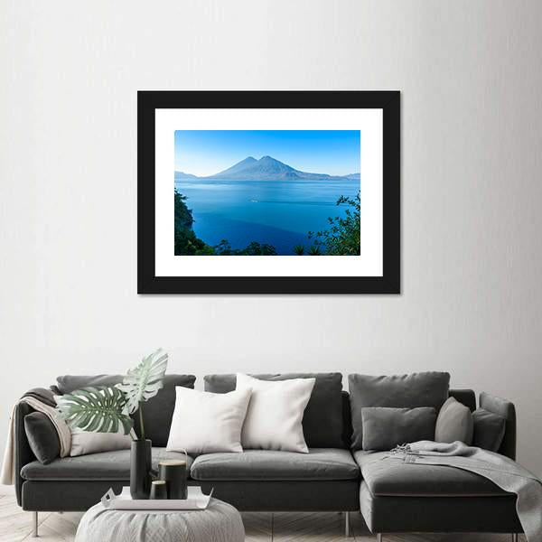 View From Lake Atitlan Canvas Wall Art-3 Horizontal-Gallery Wrap-25" x 16"-Tiaracle