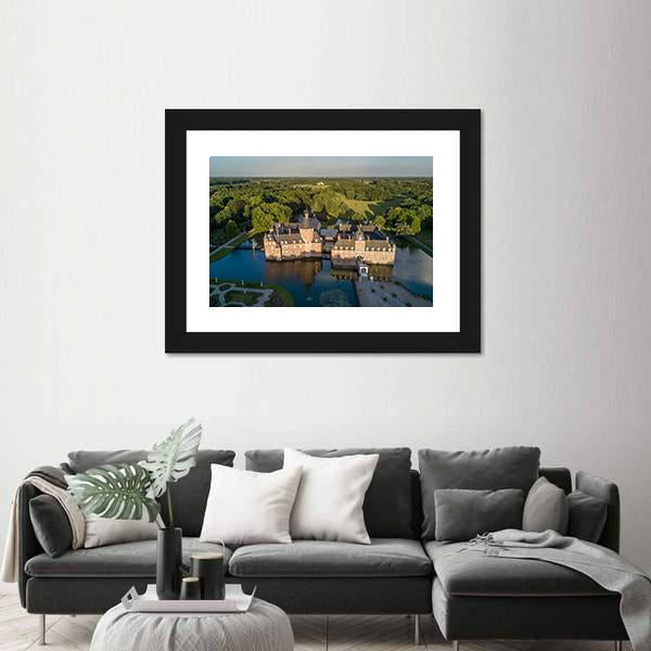 View Of Anholt Castle Canvas Wall Art-5 Horizontal-Gallery Wrap-22" x 12"-Tiaracle