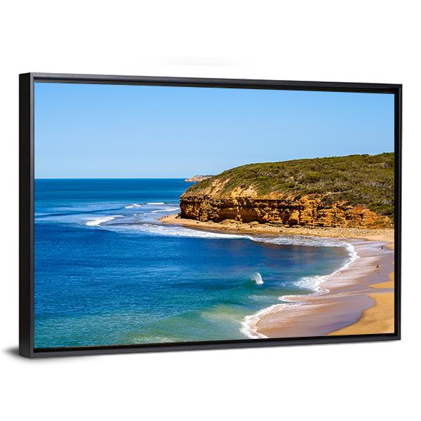 View Of Bells Beach Canvas Wall Art-3 Horizontal-Gallery Wrap-25" x 16"-Tiaracle