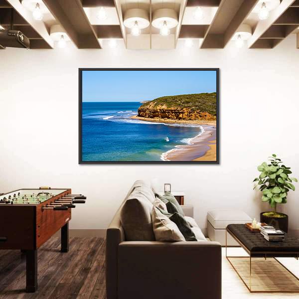View Of Bells Beach Canvas Wall Art-3 Horizontal-Gallery Wrap-25" x 16"-Tiaracle