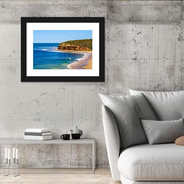 View Of Bells Beach Canvas Wall Art-3 Horizontal-Gallery Wrap-25" x 16"-Tiaracle