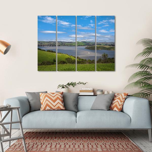 View Of Carquinez Strait Canvas Wall Art-4 Horizontal-Gallery Wrap-34" x 24"-Tiaracle