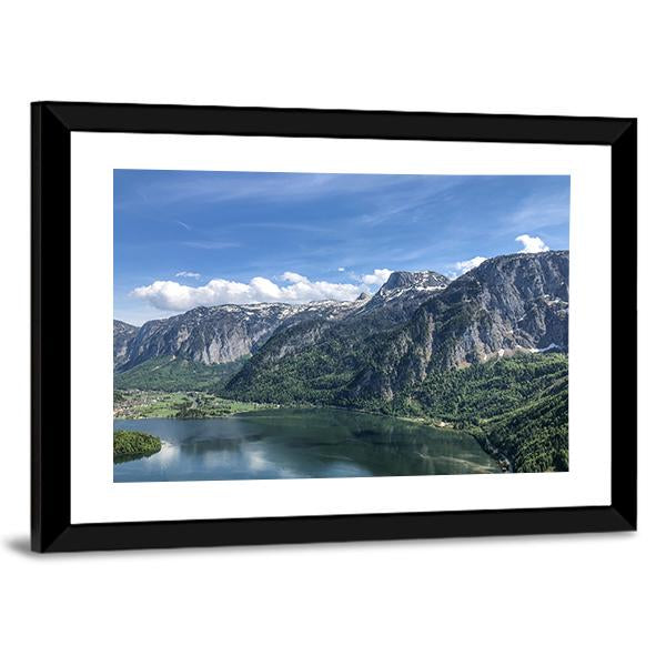 View Of Famous Hallstatt Lake Canvas Wall Art-3 Horizontal-Gallery Wrap-25" x 16"-Tiaracle