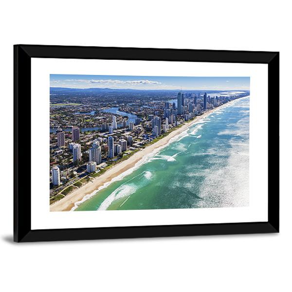 View Of Gold Coast In Queensland Canvas Wall Art-3 Horizontal-Gallery Wrap-25" x 16"-Tiaracle