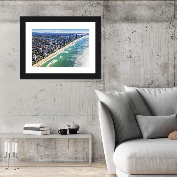 View Of Gold Coast In Queensland Canvas Wall Art-3 Horizontal-Gallery Wrap-25" x 16"-Tiaracle