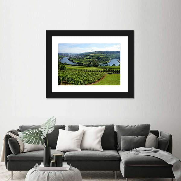 View Of Mosell Valley Canvas Wall Art-5 Horizontal-Gallery Wrap-22" x 12"-Tiaracle