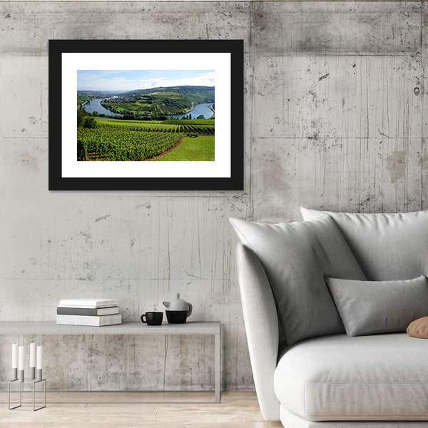 View Of Mosell Valley Canvas Wall Art-5 Horizontal-Gallery Wrap-22" x 12"-Tiaracle