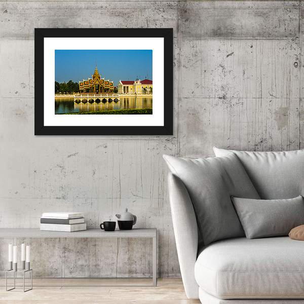 View Of Royal Summer Palace Bang Pa In In Thailand Canvas Wall Art-5 Horizontal-Gallery Wrap-22" x 12"-Tiaracle