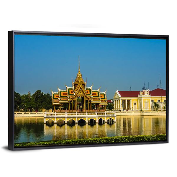 View Of Royal Summer Palace Bang Pa In In Thailand Canvas Wall Art-5 Horizontal-Gallery Wrap-22" x 12"-Tiaracle