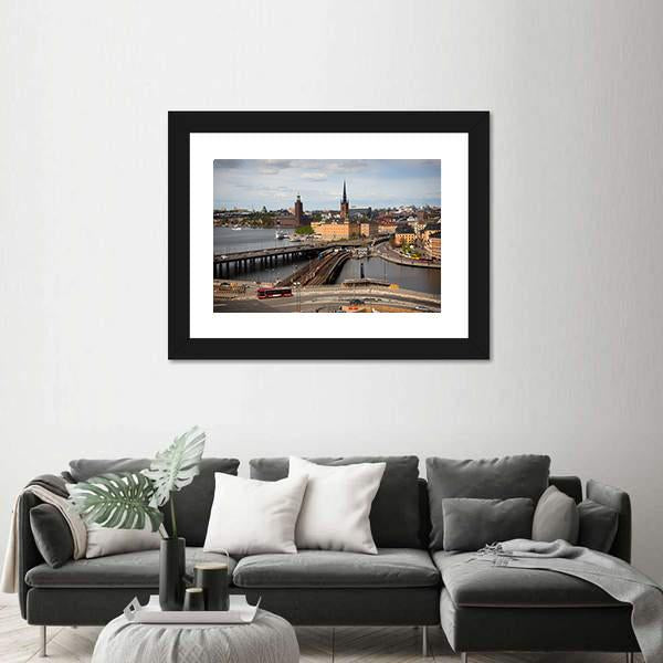 View Of Stockholm Canvas Wall Art-5 Horizontal-Gallery Wrap-22" x 12"-Tiaracle