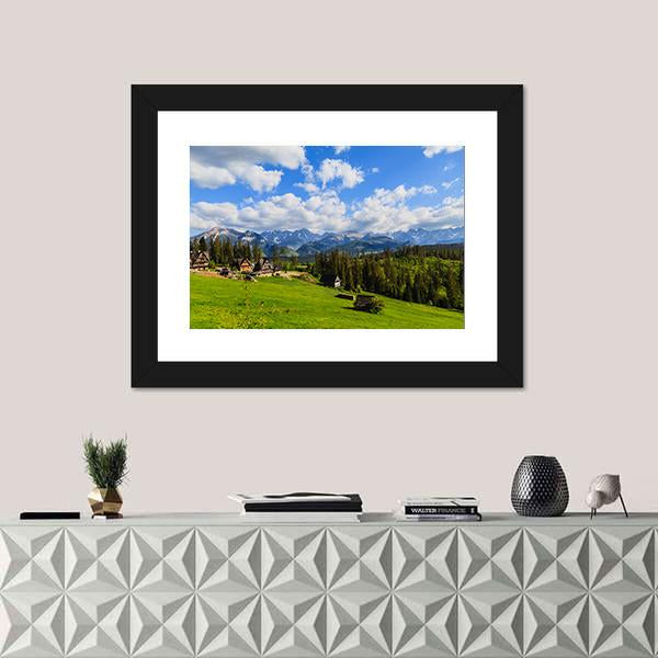 View Of Tatra Mountains In Spring Canvas Wall Art-1 Piece-Framed Print-20" x 16"-Tiaracle