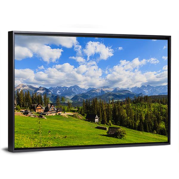 View Of Tatra Mountains In Spring Canvas Wall Art-3 Horizontal-Gallery Wrap-25" x 16"-Tiaracle
