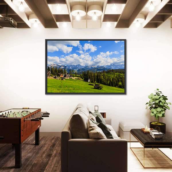 View Of Tatra Mountains In Spring Canvas Wall Art-3 Horizontal-Gallery Wrap-25" x 16"-Tiaracle