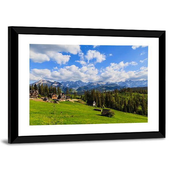 View Of Tatra Mountains In Spring Canvas Wall Art-3 Horizontal-Gallery Wrap-25" x 16"-Tiaracle