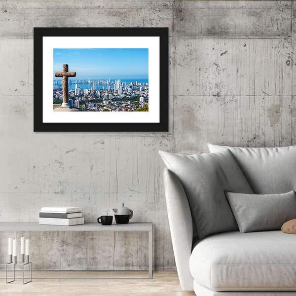 View Of The Modern Part Of Cartagena Canvas Wall Art-3 Horizontal-Gallery Wrap-25" x 16"-Tiaracle