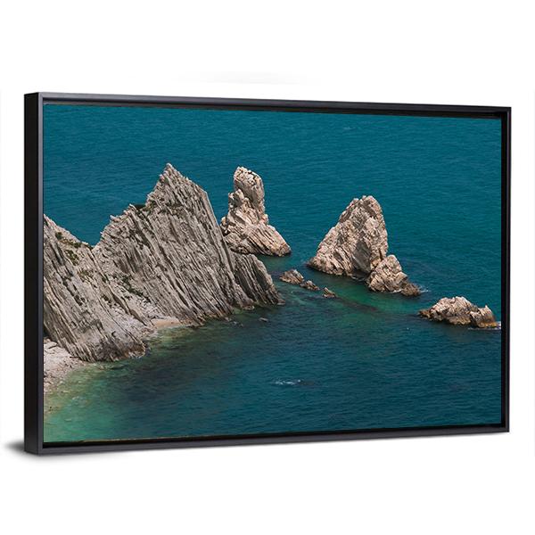 View Of The Two Sister In Italy Canvas Wall Art-5 Horizontal-Gallery Wrap-22" x 12"-Tiaracle