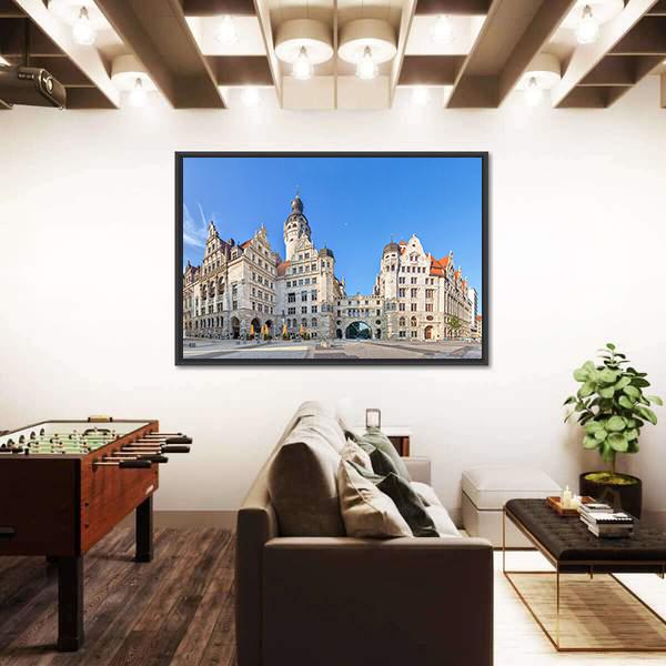 View On New Town Hall Canvas Wall Art-5 Horizontal-Gallery Wrap-22" x 12"-Tiaracle