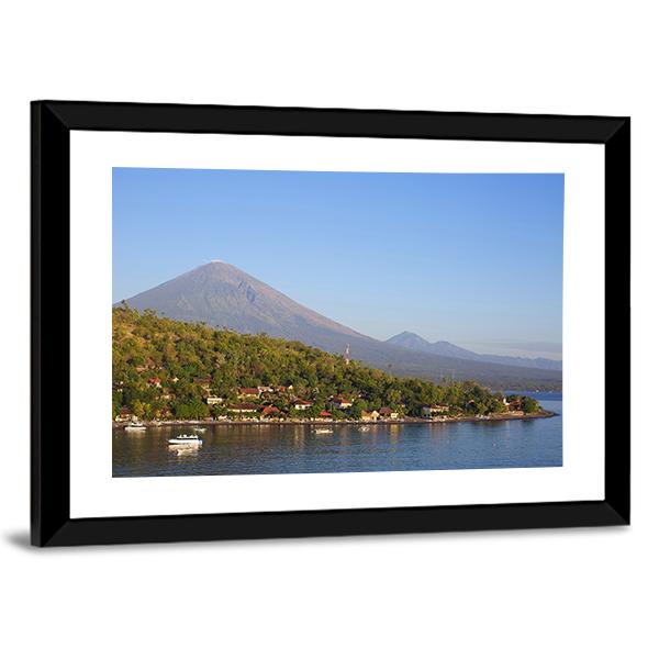 Village With Lake Canvas Wall Art-3 Horizontal-Gallery Wrap-25" x 16"-Tiaracle