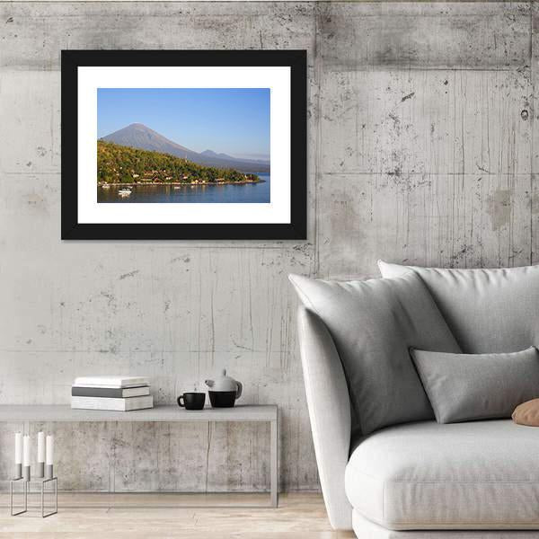 Village With Lake Canvas Wall Art-3 Horizontal-Gallery Wrap-25" x 16"-Tiaracle