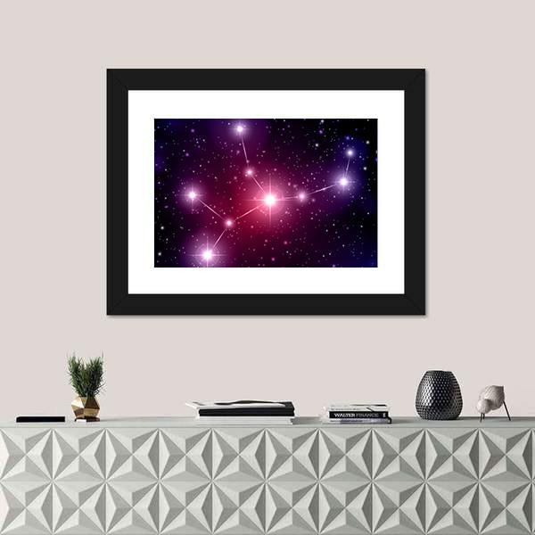 Virgo Constellation Canvas Wall Art-1 Piece-Framed Print-30" x 20"-Tiaracle