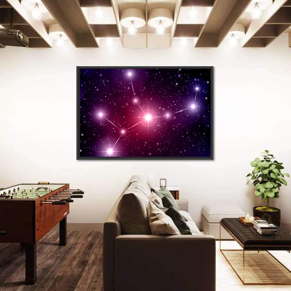 Virgo Constellation Canvas Wall Art-5 Horizontal-Gallery Wrap-22" x 12"-Tiaracle