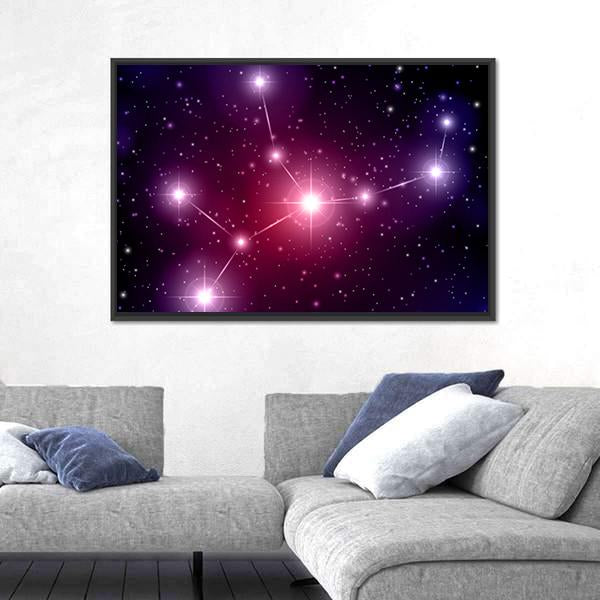 Virgo Constellation Canvas Wall Art-5 Horizontal-Gallery Wrap-22" x 12"-Tiaracle