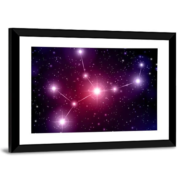 Virgo Constellation Canvas Wall Art-5 Horizontal-Gallery Wrap-22" x 12"-Tiaracle
