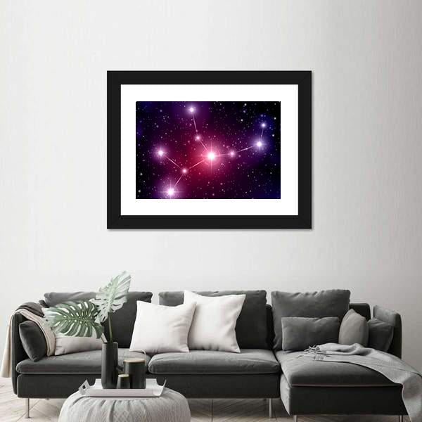 Virgo Constellation Canvas Wall Art-5 Horizontal-Gallery Wrap-22" x 12"-Tiaracle