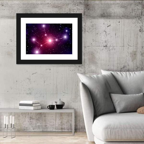 Virgo Constellation Canvas Wall Art-5 Horizontal-Gallery Wrap-22" x 12"-Tiaracle