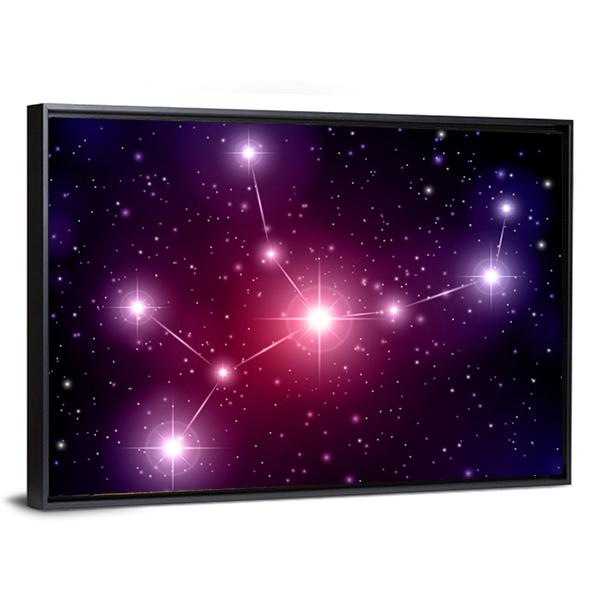 Virgo Constellation Canvas Wall Art-5 Horizontal-Gallery Wrap-22" x 12"-Tiaracle