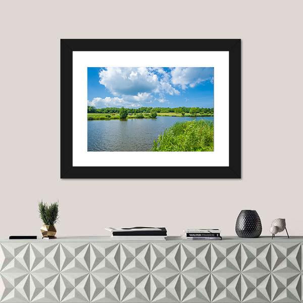 Wallsee Lake Canvas Wall Art-1 Piece-Framed Print-20" x 16"-Tiaracle