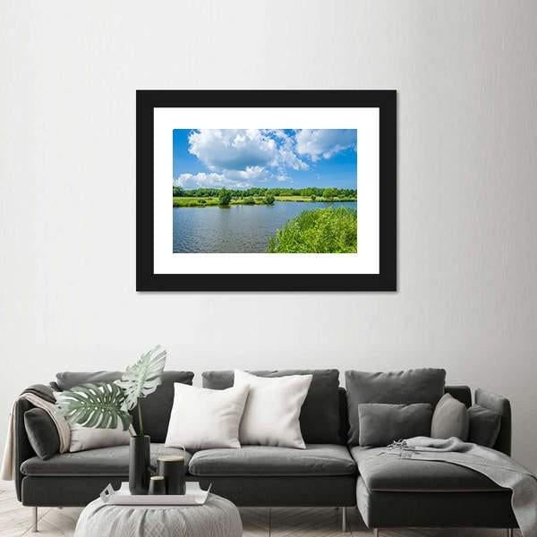 Wallsee Lake Canvas Wall Art-3 Horizontal-Gallery Wrap-25" x 16"-Tiaracle