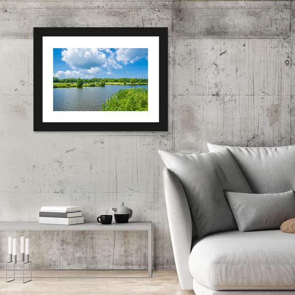 Wallsee Lake Canvas Wall Art-3 Horizontal-Gallery Wrap-25" x 16"-Tiaracle