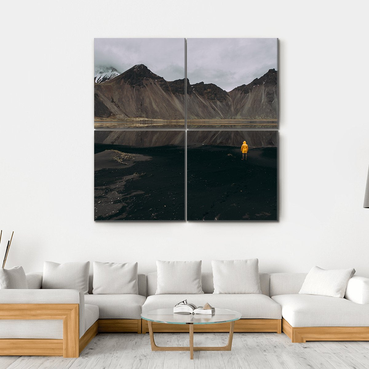 Wanderlust Explorer In Iceland Canvas Wall Art-4 Square-Gallery Wrap-17" x 17"-Tiaracle