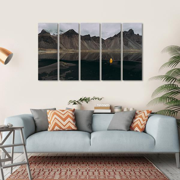 Wanderlust Explorer In Iceland Canvas Wall Art-5 Horizontal-Gallery Wrap-22" x 12"-Tiaracle