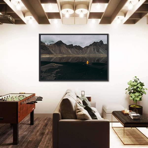 Wanderlust Explorer In Iceland Canvas Wall Art-5 Horizontal-Gallery Wrap-22" x 12"-Tiaracle