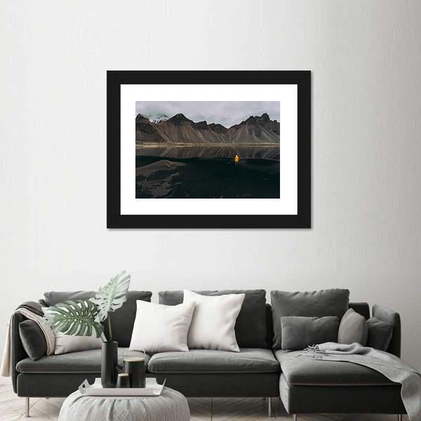 Wanderlust Explorer In Iceland Canvas Wall Art-5 Horizontal-Gallery Wrap-22" x 12"-Tiaracle