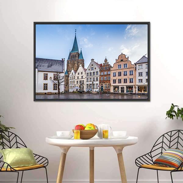 Warendorf Town Germany Canvas Wall Art-1 Piece-Floating Frame-24" x 16"-Tiaracle