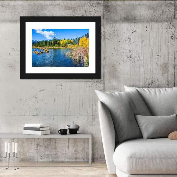 Warm Summer On The Lake Vermillon Canvas Wall Art-5 Horizontal-Gallery Wrap-22" x 12"-Tiaracle