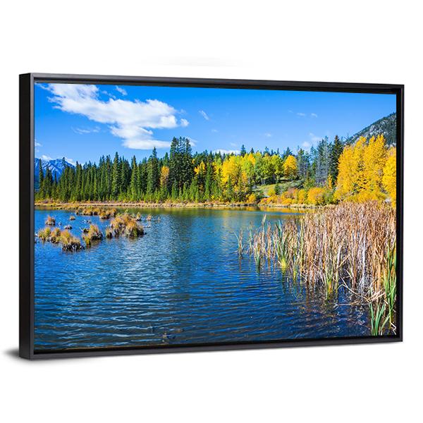 Warm Summer On The Lake Vermillon Canvas Wall Art-5 Horizontal-Gallery Wrap-22" x 12"-Tiaracle