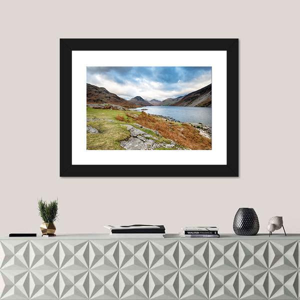 Wastwater In The Lake District Canvas Wall Art-1 Piece-Framed Print-42" x 14"-Tiaracle