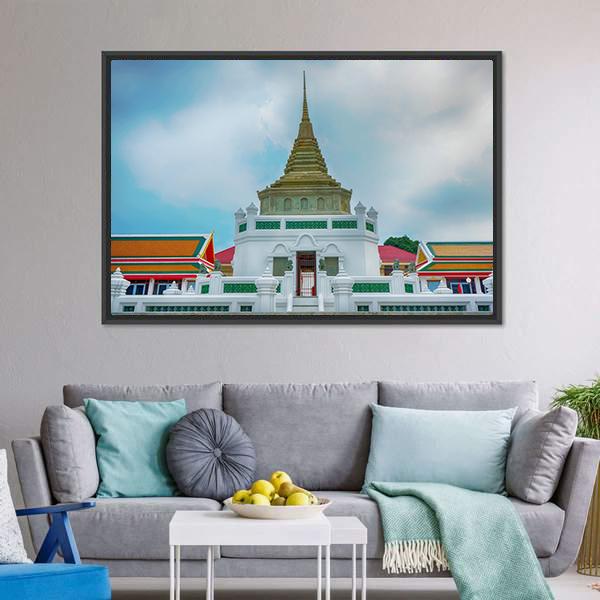 Wat Kaliyamit Woramahawihan Canvas Wall Art-5 Horizontal-Gallery Wrap-22" x 12"-Tiaracle